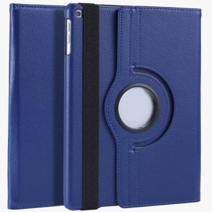 360 Degree Rotating Lychee Pattern PU Leather Tablet Case Cover For iPad