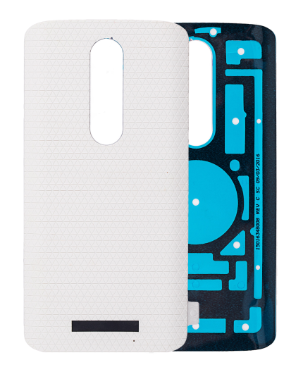 Back cover Glass Compatible For Motorola Droid Turbo 2 (XT1585 / XT1580 / XT1581 / 2015) (White)