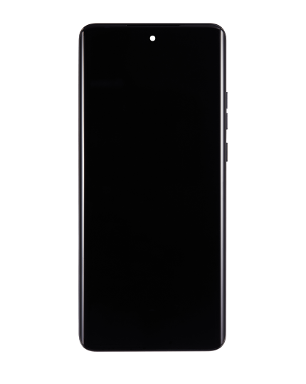 OLED Assembly With Frame Compatible For Motorola Moto Edge 40 Neo (XT2307-1 / 2023) (Refurbished) (Black)