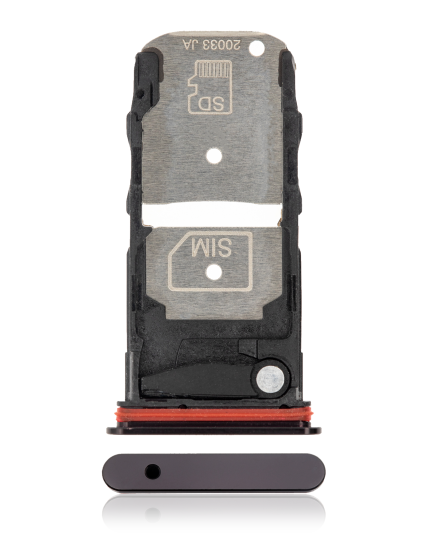 Single Sim Card Tray Compatible For Motorola Edge Plus 5G (XT2061 / 2020) (Black)