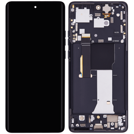 LCD Assembly With Frame Compatible For Motorola Moto Edge (XT2305 / 2023) (Genuine OEM) (Eclipse Black)