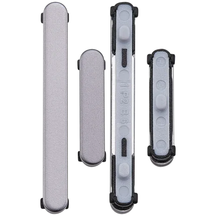 Hard Buttons (Power / Volume) Compatible For Samsung Galaxy S25 / S25 Plus (Premium) (Silver Shadow)