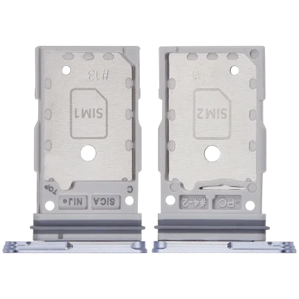 Dual Sim Card Tray Compatible For Samsung Galaxy S25 / S25 Plus (Premium) (Iceblue)