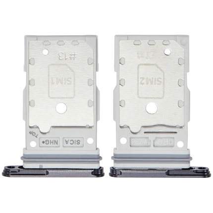 Dual Sim Card Tray Compatible For Samsung Galaxy S25 / S25 Plus (Premium) (Black)