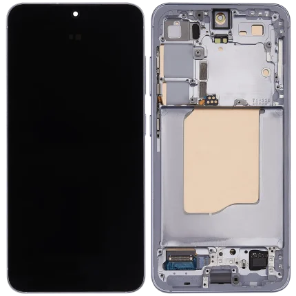 OLED Assembly With Frame Compatible For Samsung Galaxy S25 5G (US & International Version) (Refurbished) (Icy Blue)