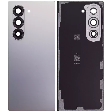 Back Cover Glass With Camera Lens Compatible For Samsung Galaxy Z Fold 6 5G (Aftermarket Plus) (Silver Shadow)