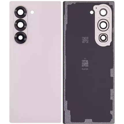 Back Cover Glass With Camera Lens Compatible For Samsung Galaxy Z Fold 6 5G (Aftermarket Plus) (Pink)