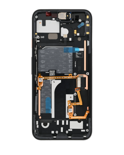 OLED Assembly With Frame Compatible For Google Pixel 4 (Genuine OEM) (Oh So Orange Power Button)
