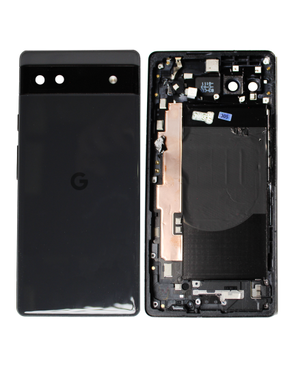 Back Housing Compatible For Google Pixel 6a (Used OEM Pull: Grade A) (Charcoal)