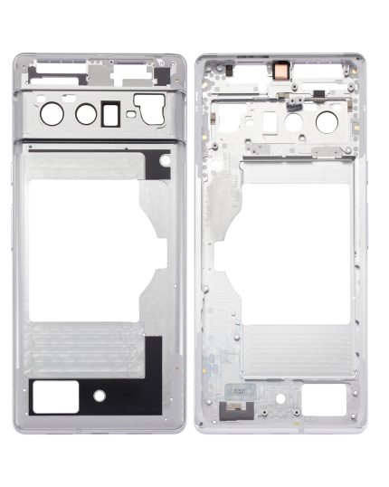 Mid-Frame Housing Compatible For Google Pixel 6 Pro (Cloudy White)
