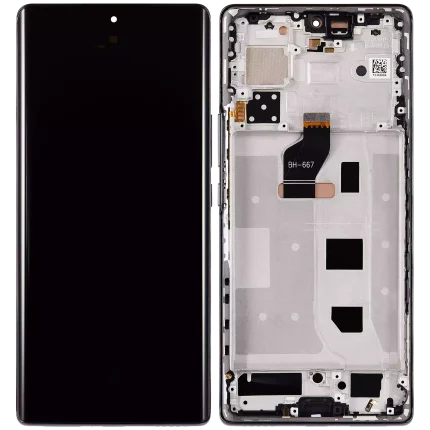OLED Assembly With Frame Compatible For Honor 70 (Refurbished) (Midnight Black)