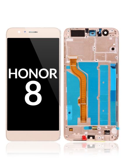 LCD Assembly With Frame Compatible For Huawei Honor 8 (Refurbished) (Gold)