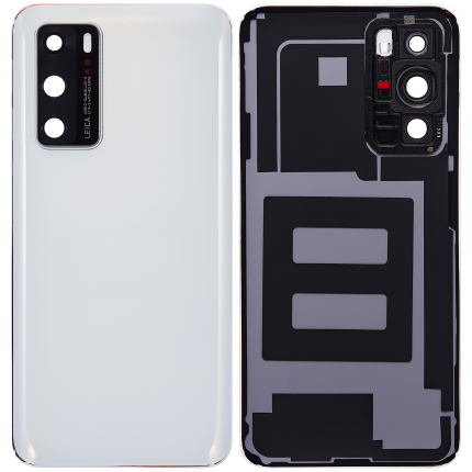 Back cover Glass With Camera Lens Compatible For Huawei P40 (Ice White)