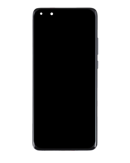 OLED Assembly With Frame Compatible For Huawei P40 Pro (Refurbished) (Black)