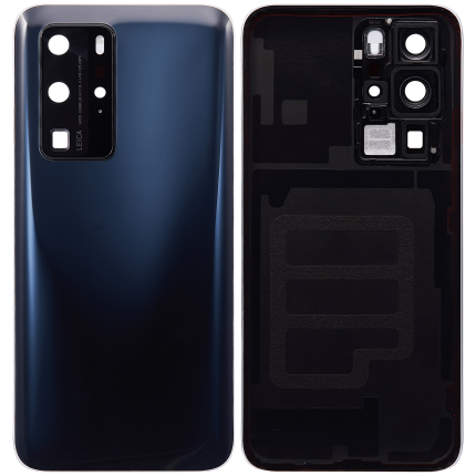 Back cover Glass With Camera Lens Compatible For Huawei P40 Pro (Black)