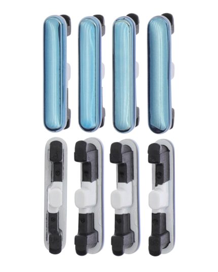 Hard Buttons (Power / Volume) Compatible For LG Stylo 6 / K71 (Silver) (4 Piece Set)
