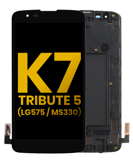 LCD Assembly With Frame Compatible For LG K7 / Tribute 5 (LG675 / MS330) (Black)