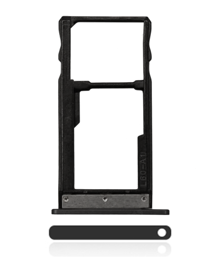 Sim Card Tray Compatible For Motorola Moto M (XT1662 / 2016) (Black)