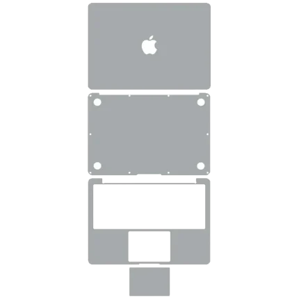 4in1 (Top, Bottom, Keyboard, Trackpad) Skin Compatible Macbook Air 11"(A1465) (Silver)