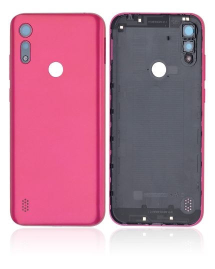 Back cover Glass Compatible For Motorola Moto E6i (XT2053-5 / 2021) (Pink)