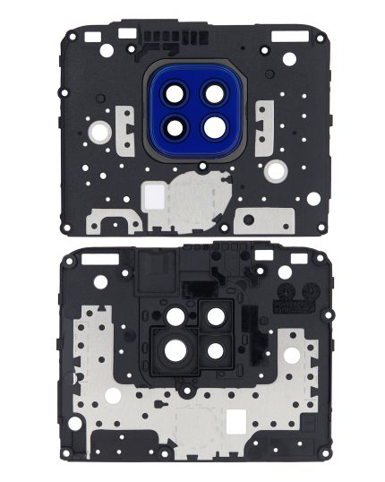 Back Camera Lens With Bracket Compatible For Motorola Moto G9 Play (XT2083 / 2020) (Blue)