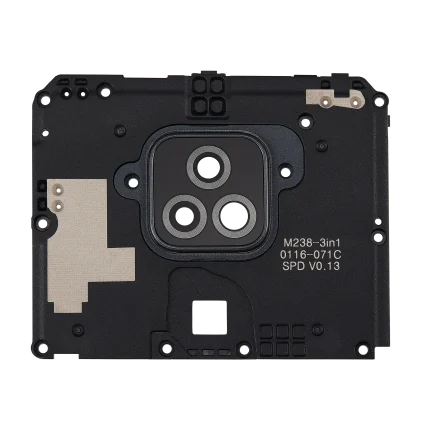 Back Camera Lens With Bracket Compatible For Motorola Moto G Play (XT2093 / 2021) (Genuine OEM) (Flash Gray)