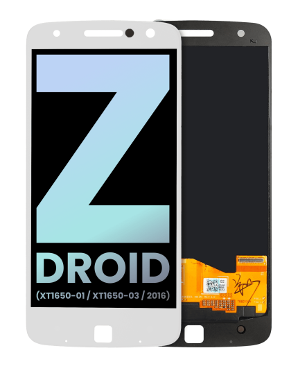 LCD Assembly Without Frame Compatible For Motorola Moto Z Droid (XT1650-01 / XT1650-03 / 2016) (Genuine OEM) (White)