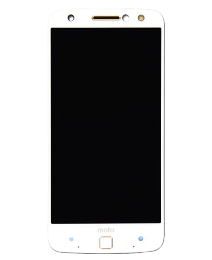 LCD Assembly With Frame Compatible For Motorola Moto Z Force Droid (XT1650-02 / 2016) (Genuine OEM) (White)