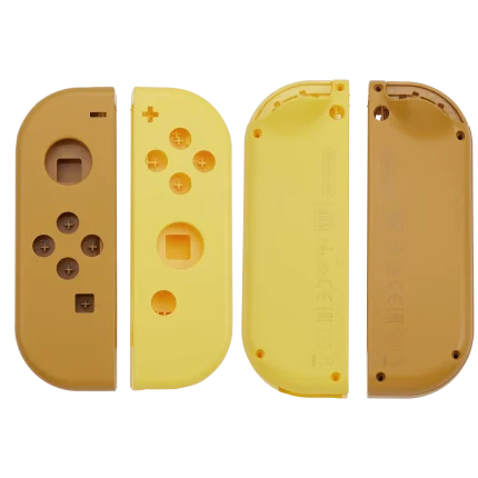 Housing Shell Compatible For Nintendo Switch Joy Con Controller (Brown / Yellow)