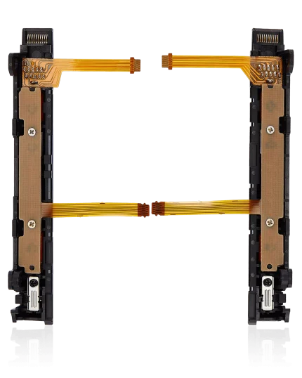Plastic Rail (Right+Left) With Flex Cable for Nintendo Switch (Red)