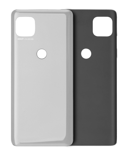 Back cover Glass Compatible For Motorola Moto One 5G Ace (XT2113 -3 / 2020) (Genuine OEM) (Frosted Silver)