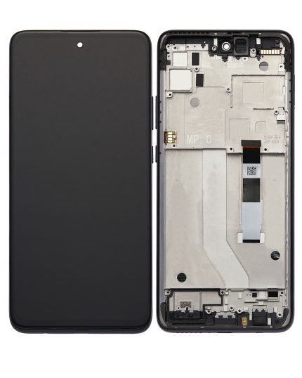 LCD Assembly With Frame Compatible For Motorola One 5G Ace (XT2113-2 / 2021) (Refurbished) (Volcanic Gray)