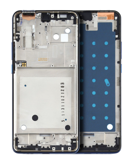 Mid-Frame Housing Assembly Compatible For Motorola Moto One Hyper (XT2027-1 / 2020) (Genuine OEM) (Blue)