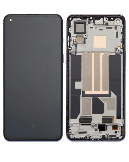 OLED Assembly With Frame Compatible For OnePlus Nord 2 5G (Refurbished) (Gray Sierra)