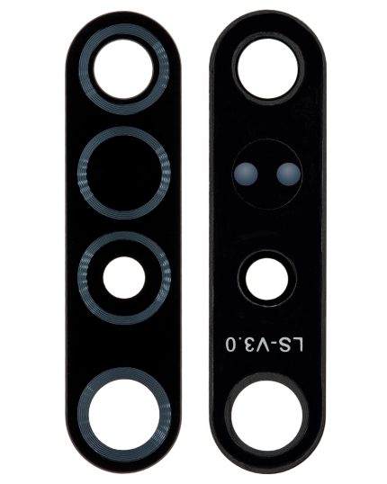 Back Camera Lens (Glass Only) With Adhesive Compatible For Motorola One Vision Plus (2020) (Black)