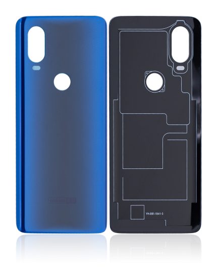 Back cover Glass Compatible For Motorola One Vision / P50 (XT1970 / 2019) (Sapphire Blue)