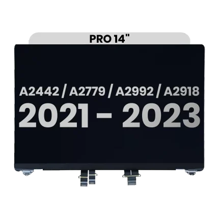 Complete LCD Display Assembly Compatible For MacBook Pro 14" (A2442 / Late 2021) / (A2779 / Late 2023 ) / (A2992 / Late 2023) / (A2918 / Late 2023) (Used OEM Pull: Grade B) (Silver)