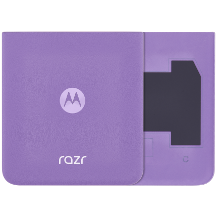 Bottom Back cover Glass Compatible For Motorola Razr / Razr 40 (XT2323 / 2023) (Genuine OEM) (Grape Compote)