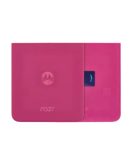 Back Cover Glass Compatible For Motorola Razr Plus / Razr 50 Ultra (XT2451 / 2024) (Genuine OEM) (Hot Pink)