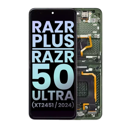 Mian OLED Assembly Compatible For Motorola Razr Plus / Razr 50 Ultra (XT2451 / 2024) (Genuine OEM) (Spring Green)