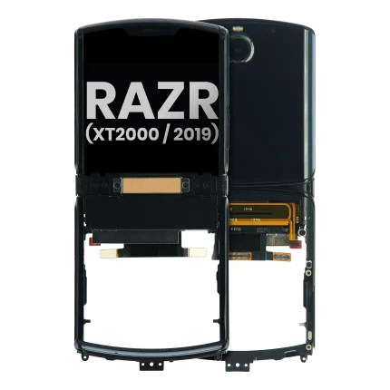 Outer OLED Assembly With Frame Compatible For Motorola Razr (XT2000 / 2019) (Genuine OEM) (Noir Black)