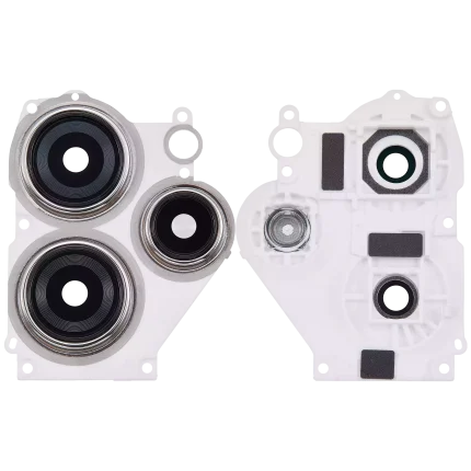Back Camera Lens With Bracket / Bezel Compatible For Xiaomi Redmi Note 12R (Silver)