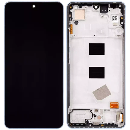 OLED Assembly With Frame Compatible For Xiaomi Redmi Note 13 4G (Refurbished) (Ice Blue)