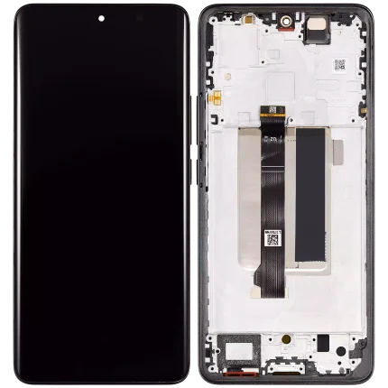 OLED Assembly With Frame Compatible For Xiaomi Redmi Note 13 Pro Plus (Refurbished) (Black)