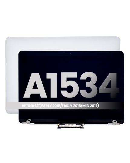 Complete LCD Display Assembly Compatible For MacBook Retina 12" (A1534 / Early 2015 / Early 2016 / Mid 2017) (Used OEM Pull: Grade B) (Silver)