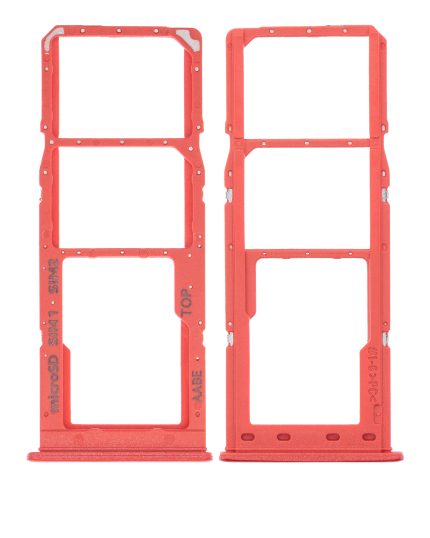 Dual Sim Card Tray Compatible For Samsung Galaxy A02 (A022 / 2020) (Red)