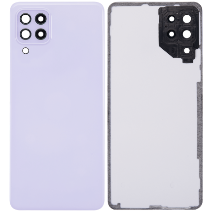 Back cover Glass With Camera Lens Compatible For Samsung Galaxy A22 4G (A225 / 2021) (Aftermarket Plus) (Violet)
