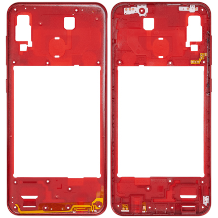 Mid-Frame Housing Compatible For Samsung Galaxy A30 (A305 / 2019) (Aftermarket Plus) (Red)
