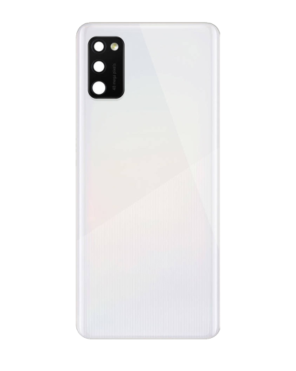 Back Cover Glass With Camera Lens Compatible For Samsung Galaxy A41 (A415 / 2020) (Service Pack) (Prism Crush Silver)