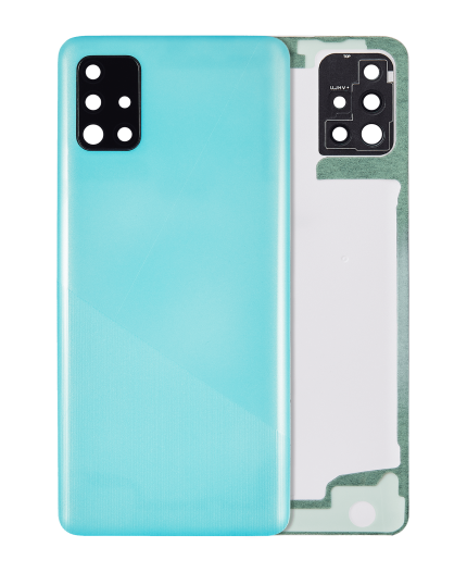 Back Cover Glass With Camera Lens Compatible For Samsung Galaxy A51 5G (A516 / 2020) (Service Pack) (Blue)
